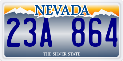 NV license plate 23A864