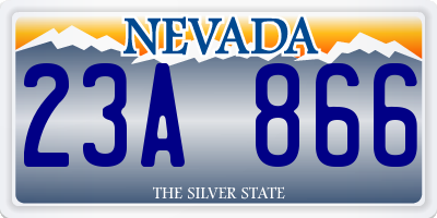 NV license plate 23A866