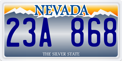 NV license plate 23A868