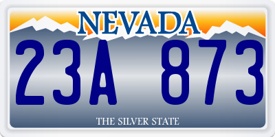 NV license plate 23A873