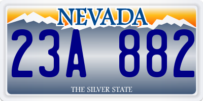 NV license plate 23A882