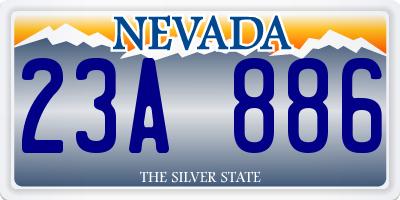 NV license plate 23A886