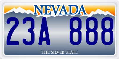 NV license plate 23A888
