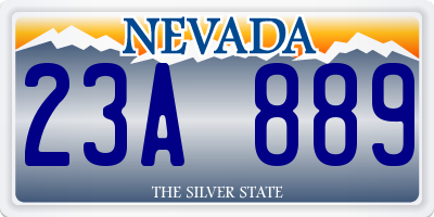 NV license plate 23A889