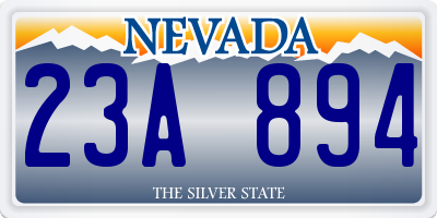 NV license plate 23A894