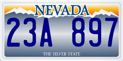 NV license plate 23A897
