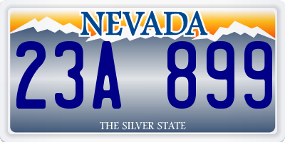 NV license plate 23A899