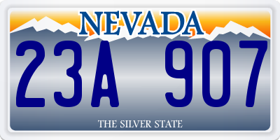 NV license plate 23A907