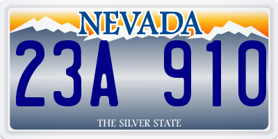 NV license plate 23A910