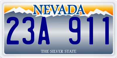 NV license plate 23A911