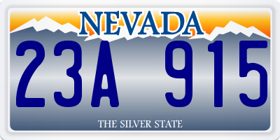 NV license plate 23A915