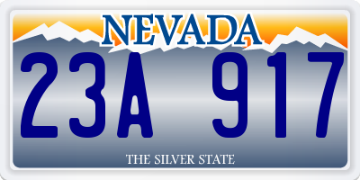 NV license plate 23A917