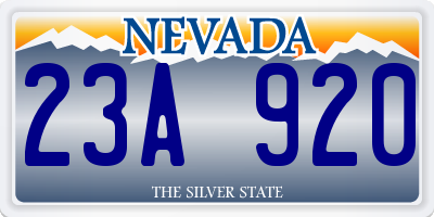 NV license plate 23A920