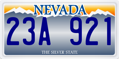 NV license plate 23A921