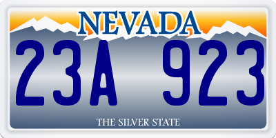 NV license plate 23A923