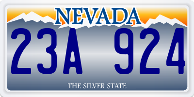 NV license plate 23A924