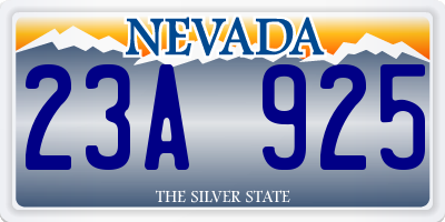 NV license plate 23A925