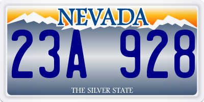 NV license plate 23A928