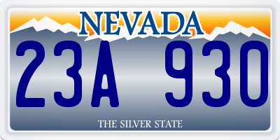 NV license plate 23A930