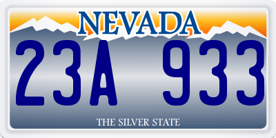 NV license plate 23A933