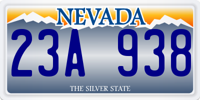 NV license plate 23A938