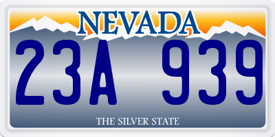 NV license plate 23A939