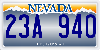 NV license plate 23A940