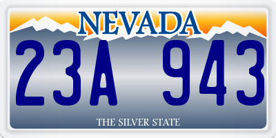 NV license plate 23A943