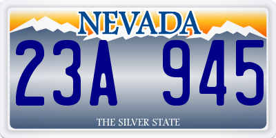 NV license plate 23A945
