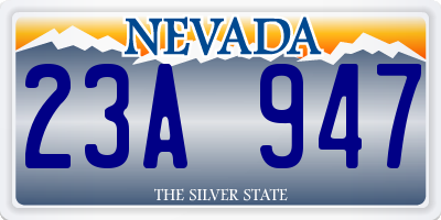 NV license plate 23A947