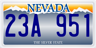 NV license plate 23A951