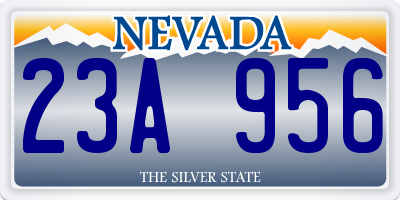 NV license plate 23A956