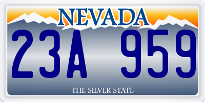 NV license plate 23A959