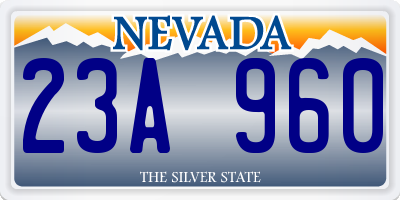 NV license plate 23A960