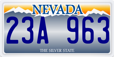 NV license plate 23A963