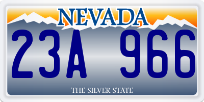 NV license plate 23A966