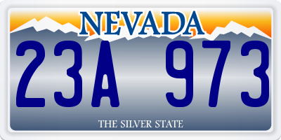 NV license plate 23A973