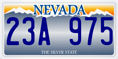 NV license plate 23A975