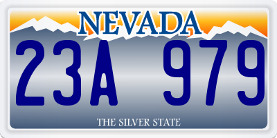 NV license plate 23A979