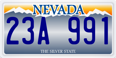 NV license plate 23A991