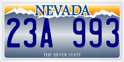 NV license plate 23A993