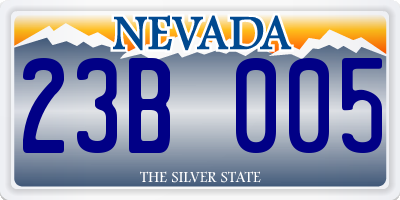 NV license plate 23B005