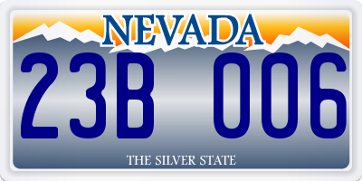 NV license plate 23B006