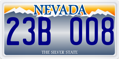 NV license plate 23B008