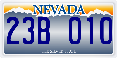 NV license plate 23B010