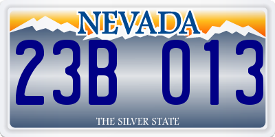 NV license plate 23B013