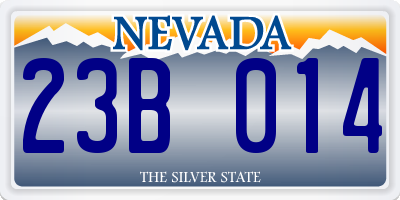 NV license plate 23B014