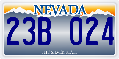 NV license plate 23B024