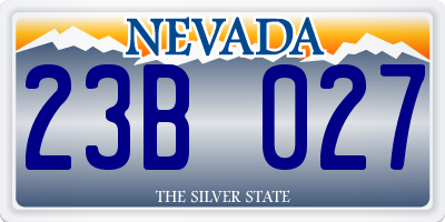 NV license plate 23B027