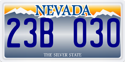 NV license plate 23B030